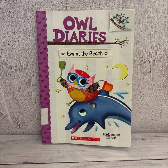 5 for $15📕Owl Diaries Eva at the Beach, Kids Book Scholastic (SKU: 245MI) - Picture 1 of 5